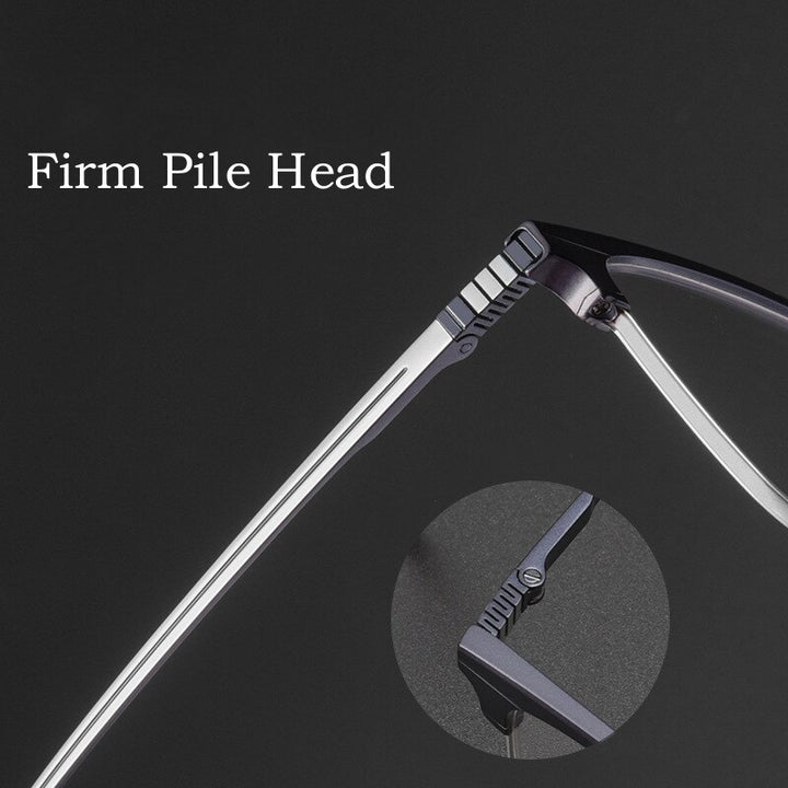 Yimaruili Men's Full Rim Small Square Acetate Titanium Eyeglasses 9201 Full Rim Yimaruili Eyeglasses