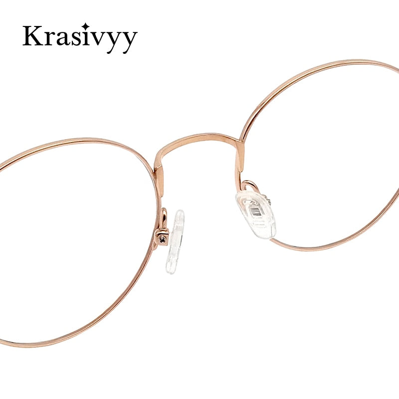 Krasivyy Unisex Full Rim Round Titanium Eyeglasses Kr86052 Full Rim Krasivyy   
