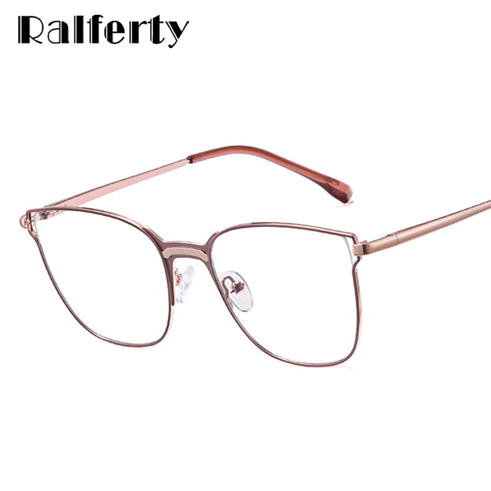 Ralferty Women's Full Rim Square Cat Eye Alloy Eyeglasses F95392 Full Rim Ralferty   
