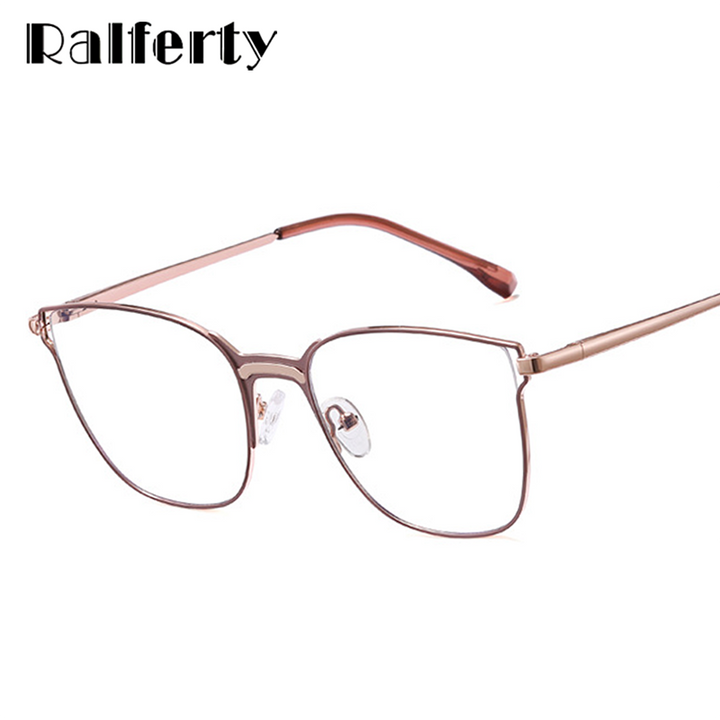 Ralferty Women's Full Rim Square Cat Eye Alloy Eyeglasses F95392 Full Rim Ralferty   