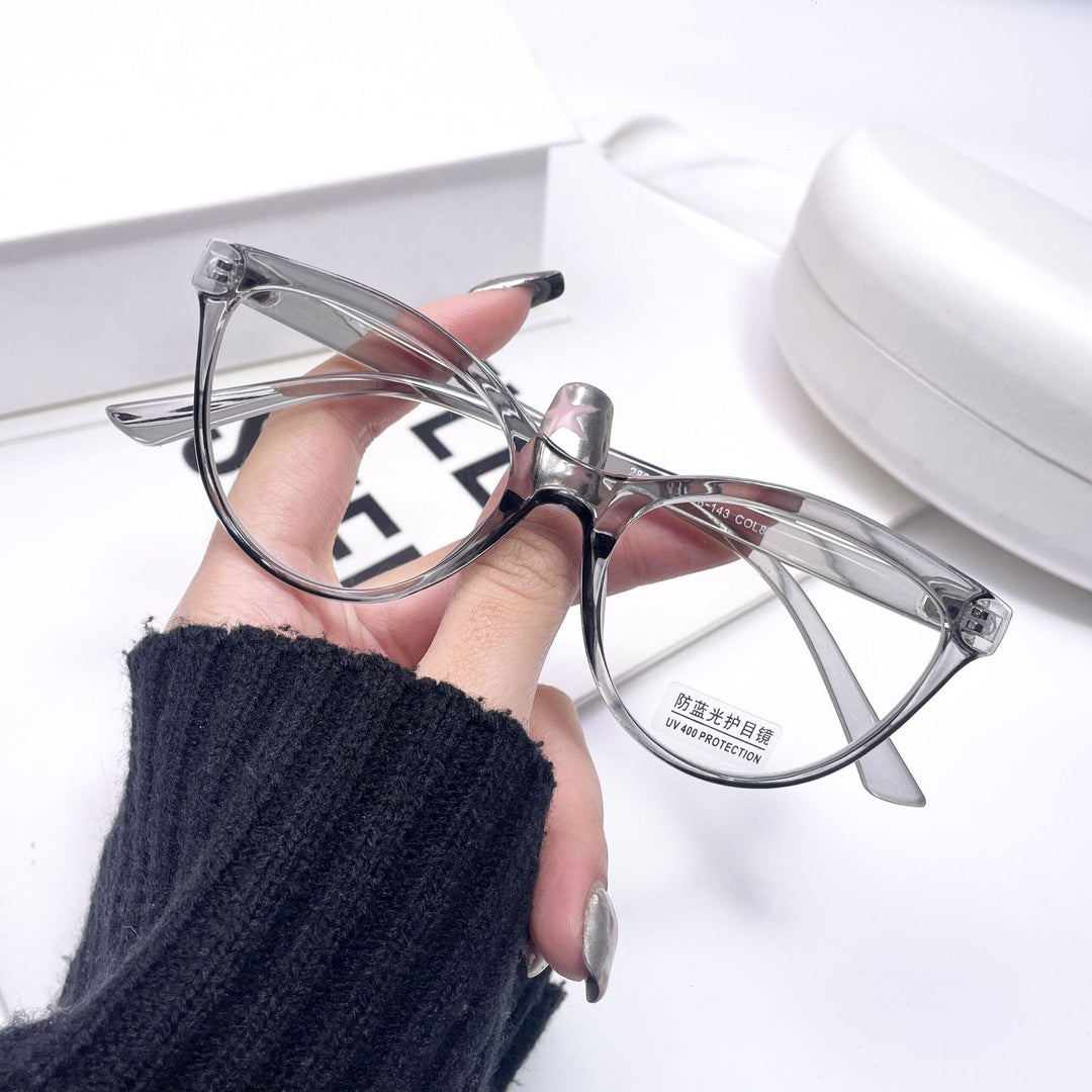 CCspace Women's Full Rim Cat Eye Acetate Eyeglasses 54547 Full Rim CCspace TransparentGrey China