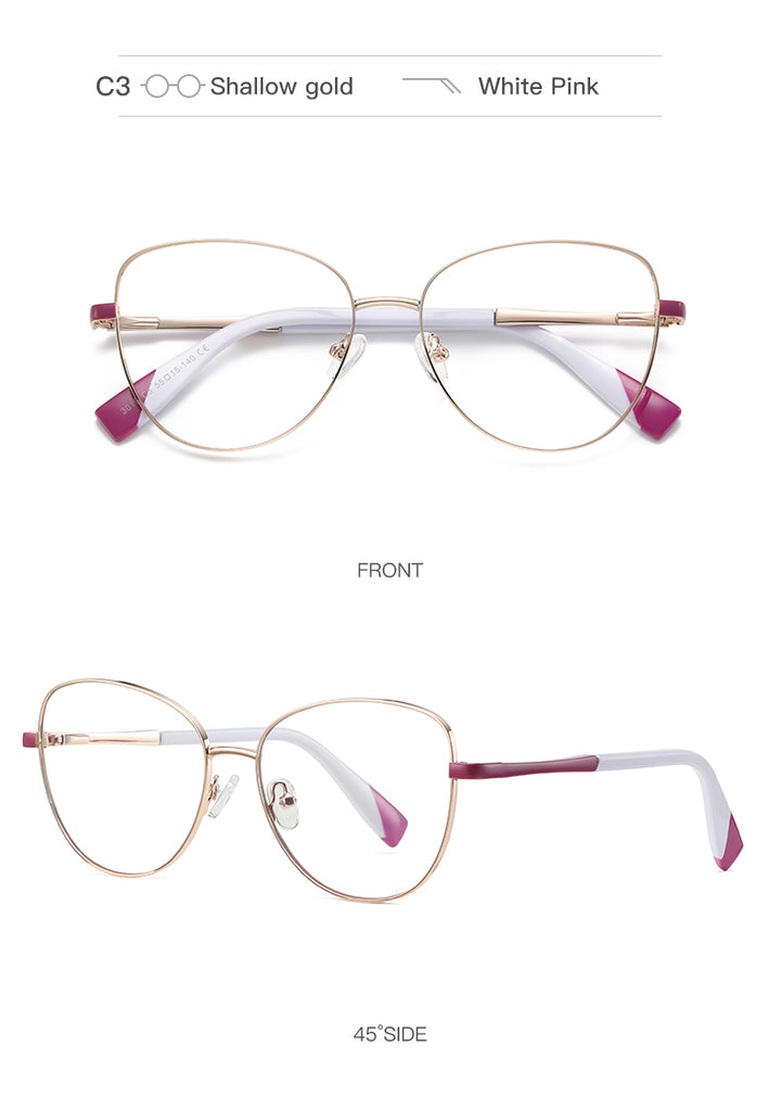 Hdcrafter Women's Full Rim Cat Eye Frame Eyeglasses 3019 Full Rim Hdcrafter Eyeglasses