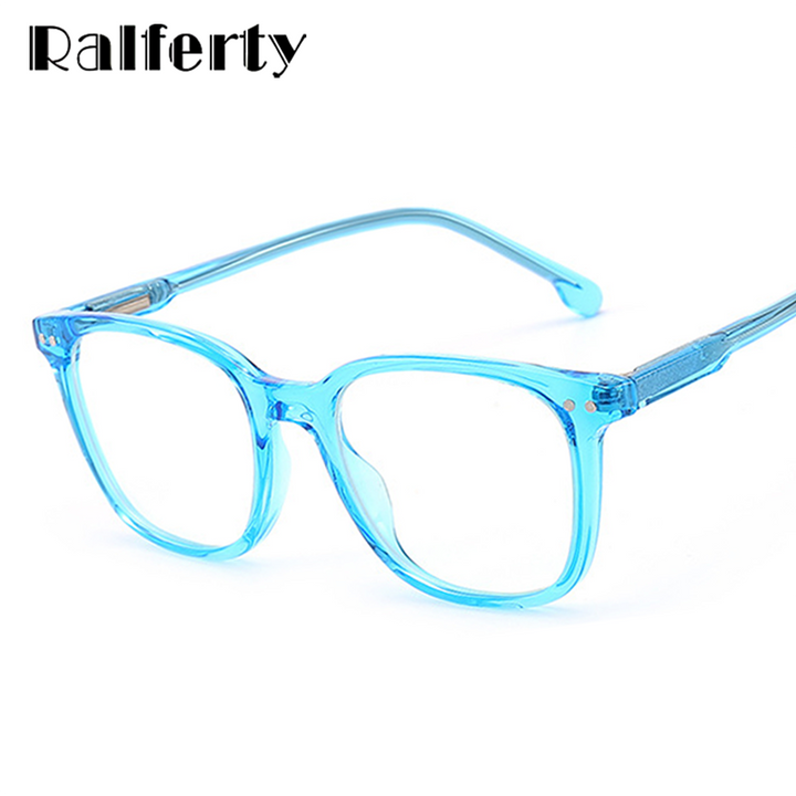Ralferty Children's Unisex Full Rim Square Tr 90 Acetate Eyeglasses M3568 Full Rim Ralferty