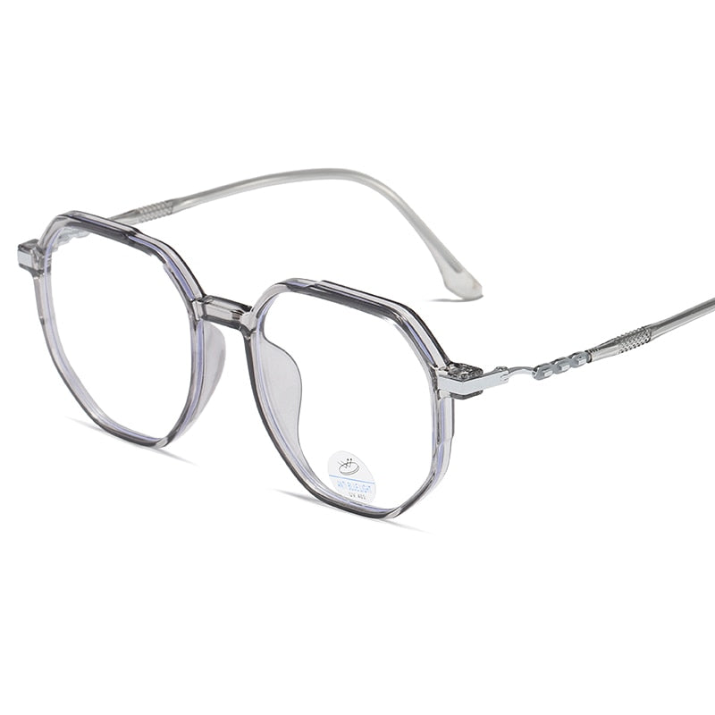 Reven Jate Unisex Full Rim Polygon Oval Tr 90 Eyeglasses 81240 Full Rim Reven Jate