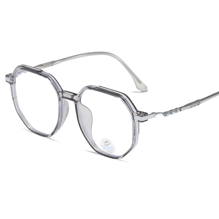 Reven Jate Unisex Full Rim Polygon Oval Tr 90 Eyeglasses 81240 Full Rim Reven Jate