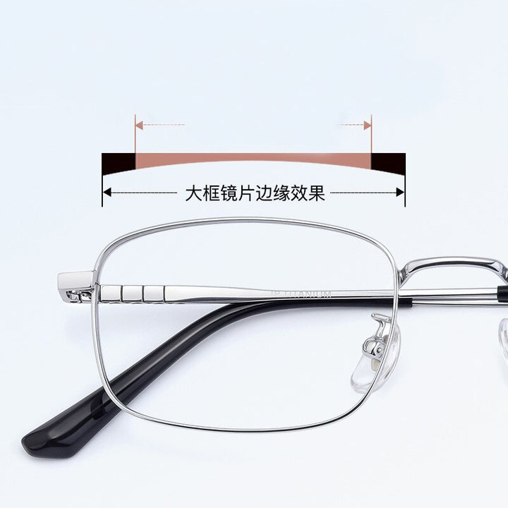 Zirosat Unisex Full Rim Square Titanium Eyeglasses P15303 Full Rim Zirosat