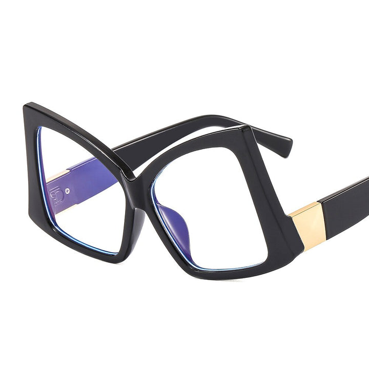 CCspace Women's Full Rim Oversized Square Cat Eye Acetate Eyeglasses 55385 Full Rim CCspace China C1Black