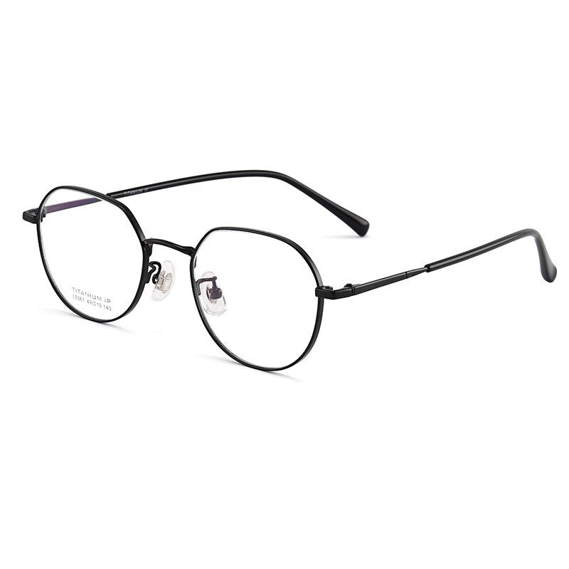 Bclear Unisex Full Rim Polygon Titanium Eyeglasses Lb5361 Full Rim Bclear