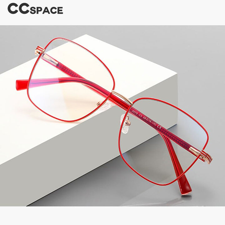 CCspace Unisex Full Rim Square Alloy Eyeglasses 55529 Full Rim CCspace