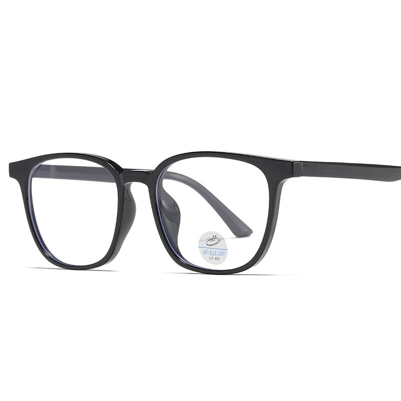Reven Jate Unisex Full Rim Square Tr 90 Acetate Eyeglasses 81245 Full Rim Reven Jate black