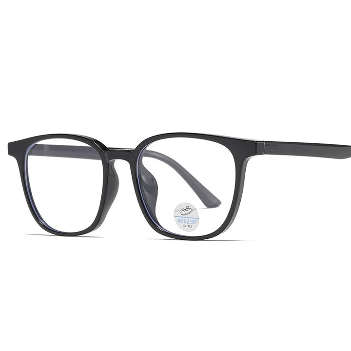 Reven Jate Unisex Full Rim Square Tr 90 Acetate Eyeglasses 81245 Full Rim Reven Jate black