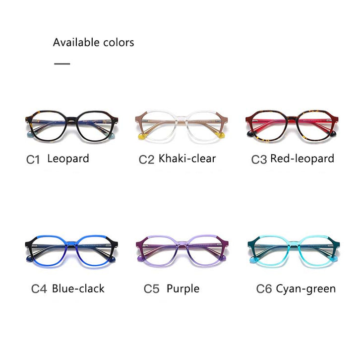 CCspace Children's Unisex Full Rim Square Round Tr 90 Titanium Frame Eyeglasses 54572 Full Rim CCspace
