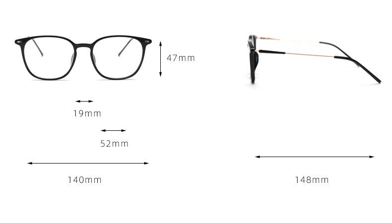CCspace Unisex Full Rim Square Tr 90 Titanium Eyeglasses 55688 Full Rim CCspace
