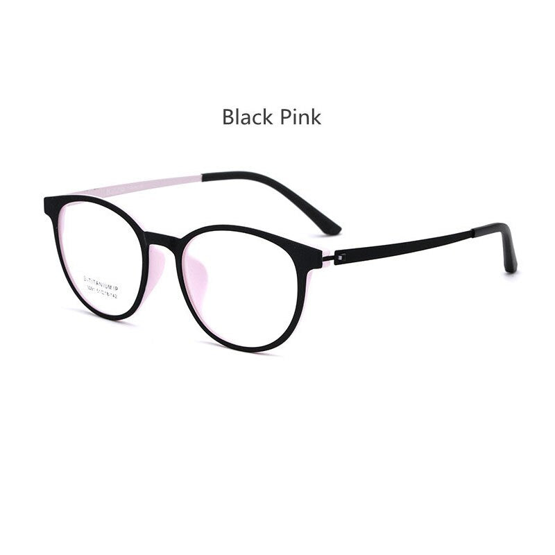 Handoer Unisex Full Rim Square Tr 90 Titanium Hyperopic Photochromic Reading Glasses 23091 0 To +150 Reading Glasses Handoer 0 black pink