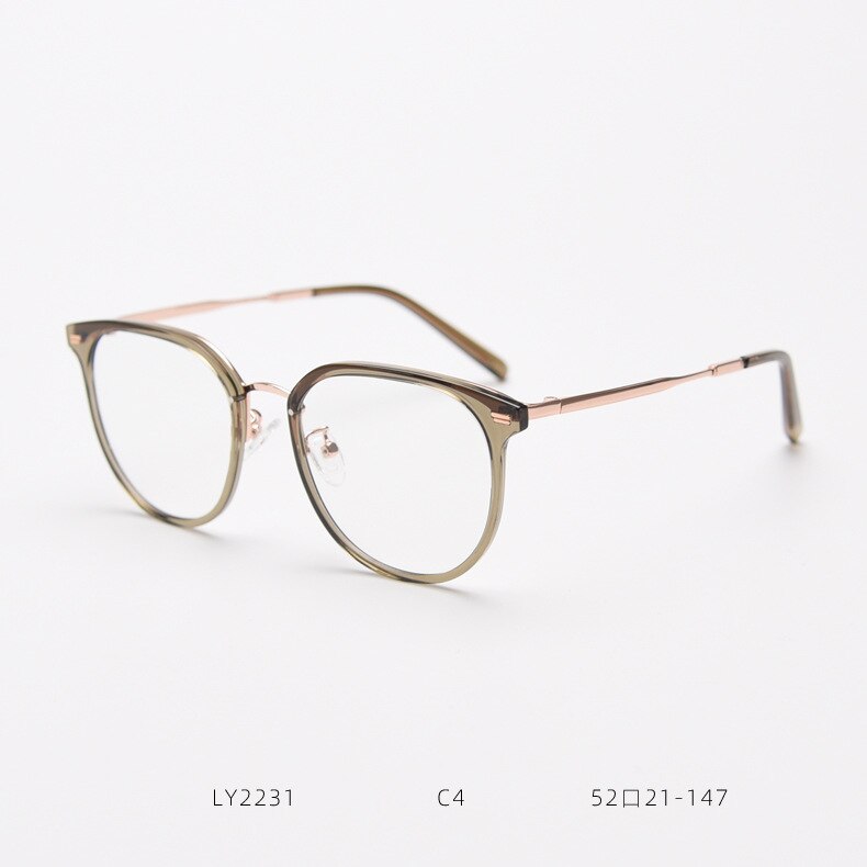 CCspace Unisex Full Rim Square Tr 90 Titanium Eyeglasses 55803 Full Rim CCspace Green China
