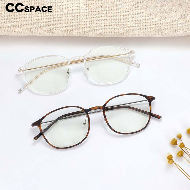 CCspace Unisex Full Rim Square Tr 90 Titanium Frame Eyeglasses 54315 Full Rim CCspace