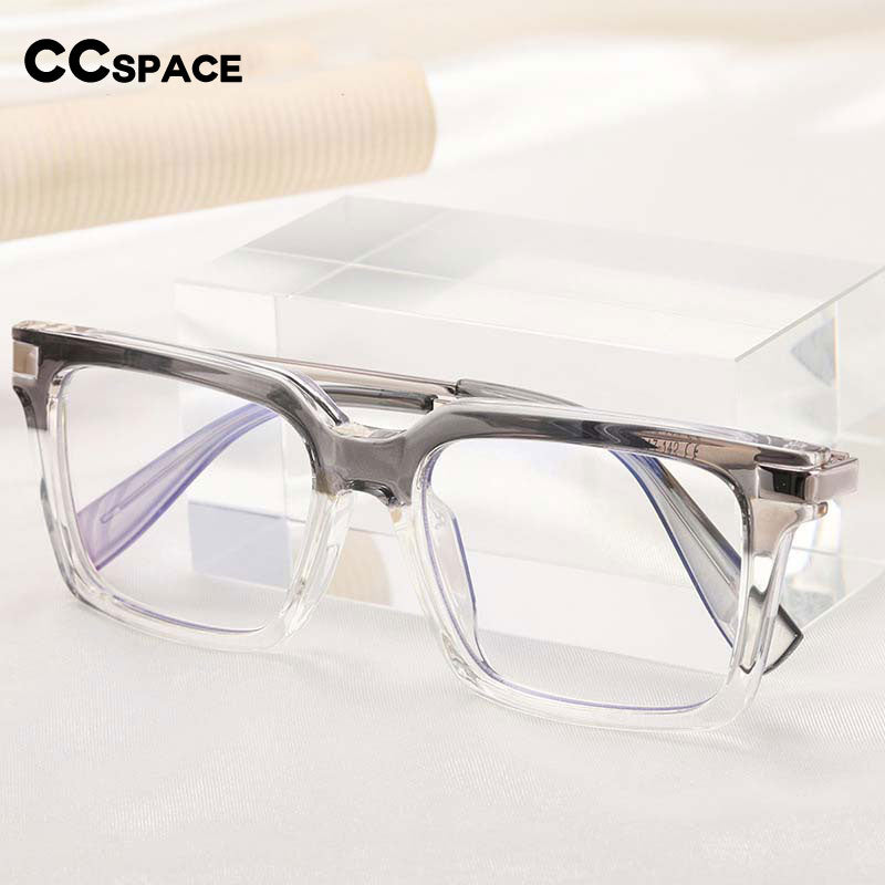 CCspace Unisex Full Rim Square Cat Eye Tr 90 Titanium Eyeglasses 54785 Full Rim CCspace