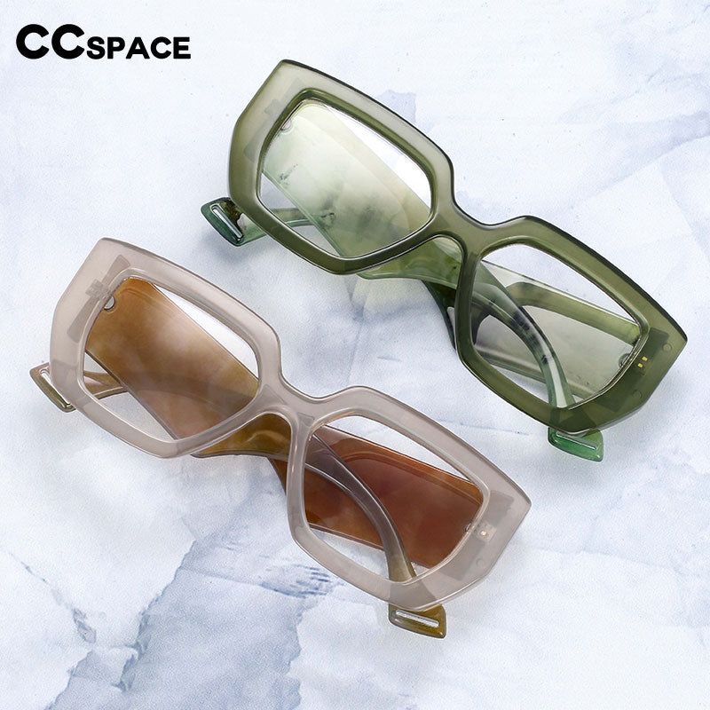 CCspace Unisex Full Rim Oversized Square Acetate Frame Eyeglasses 54035 Full Rim CCspace