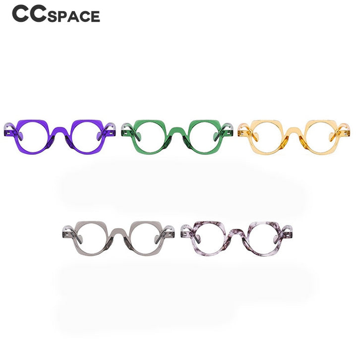 CCspace Women's Full Rim Irregular Round Acetate Eyeglasses 55267 Full Rim CCspace