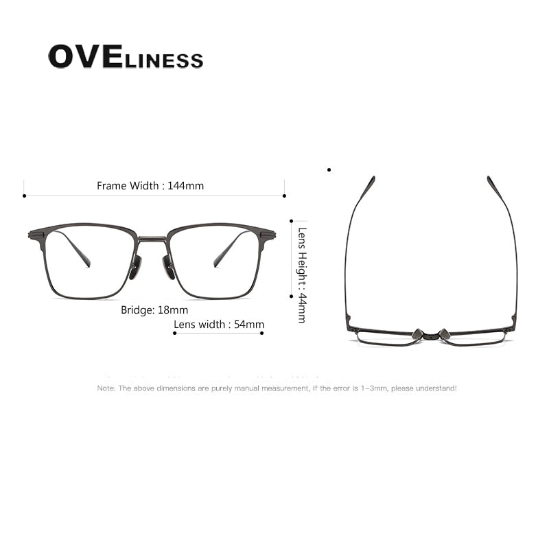 Oveliness Men's Full Rim Square Titanium Eyeglasses Flatiron25 Full Rim Oveliness