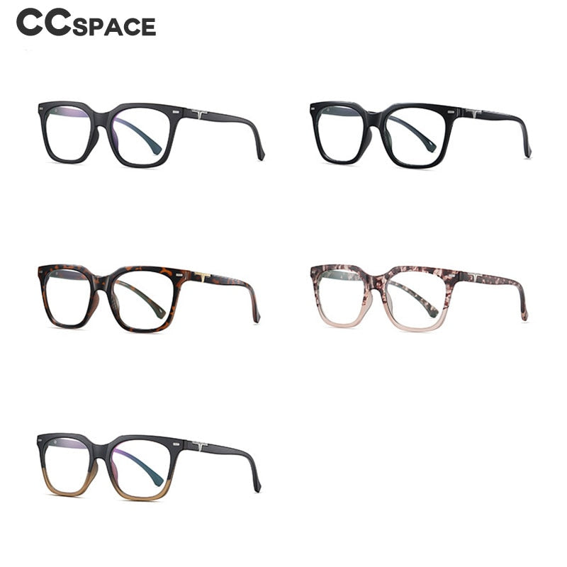 CCspace Unisex Full RIm Square Tr 90 Titanium Eyeglasses 55171 Full Rim CCspace