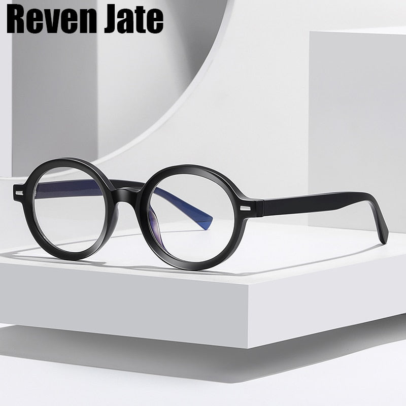 Reven Jate Unisex Full Rim Oval Tr 90 Eyeglasses 2092 Full Rim Reven Jate