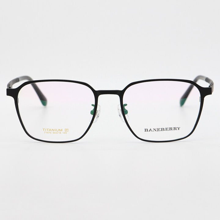 Bclear Unisex Full Rim Square Titanium Frame Eyeglasses My71075 Full Rim Bclear
