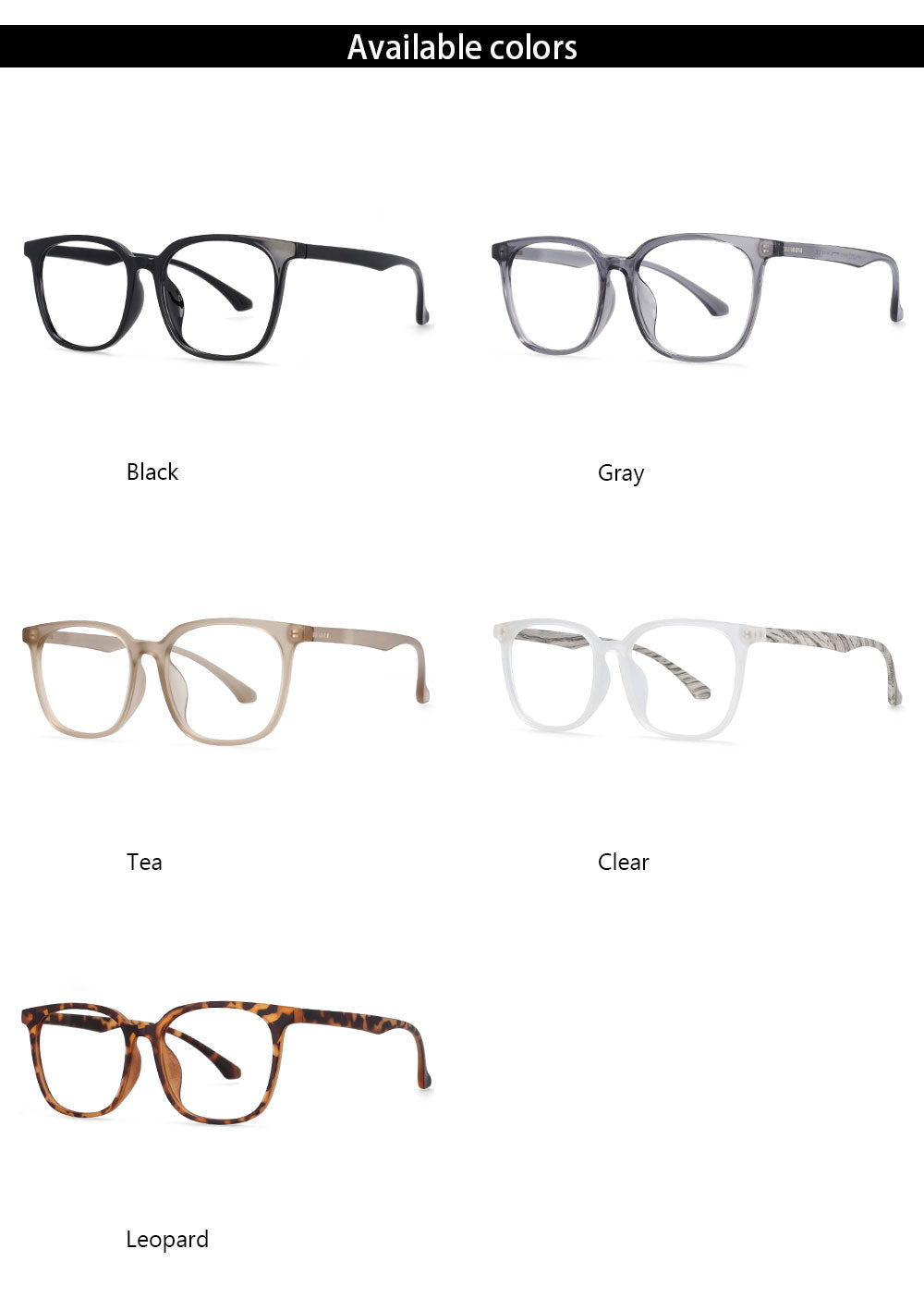 CCspace Unisex Full Rim Round Square Resin Frame Eyeglasses 54337 Full Rim CCspace