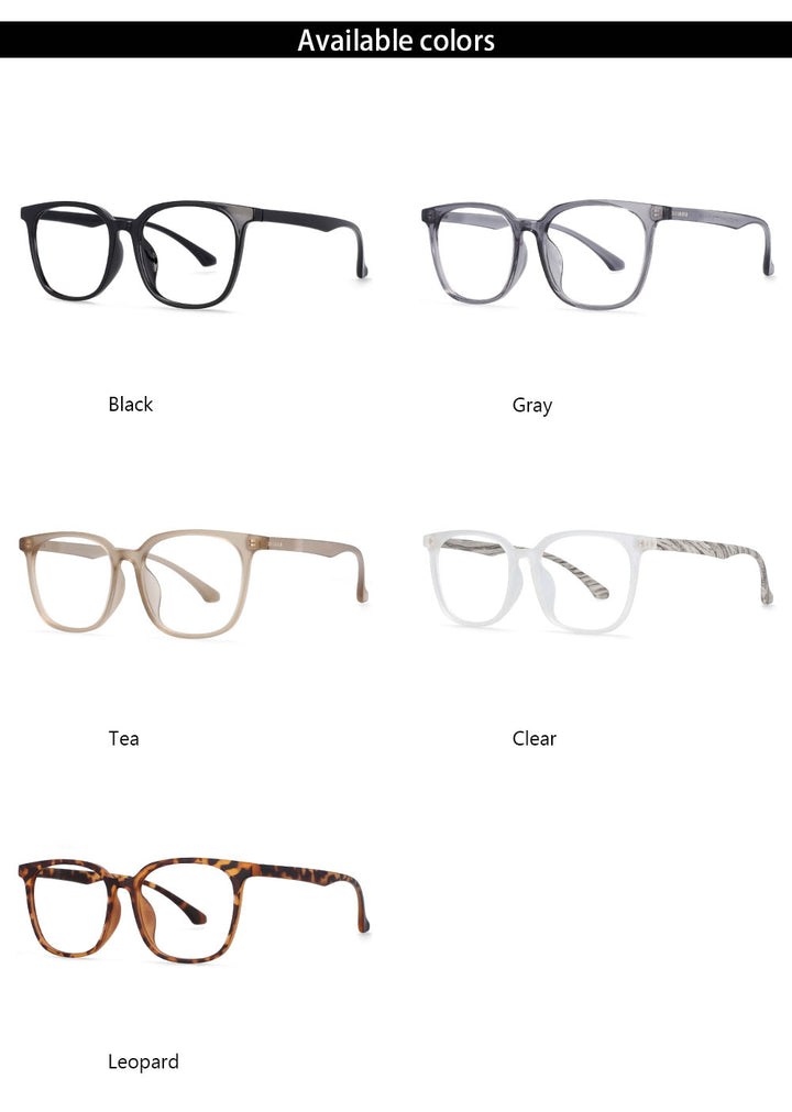 CCspace Unisex Full Rim Round Square Resin Frame Eyeglasses 54337 Full Rim CCspace