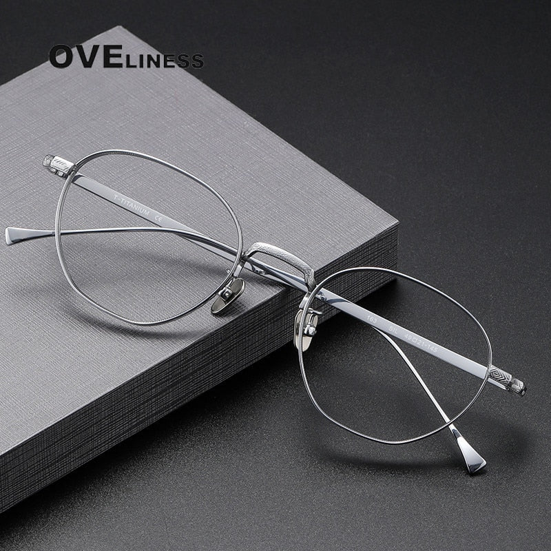 Oveliness Unisex Full Rim Round Titanium Eyeglasses 163 Full Rim Oveliness