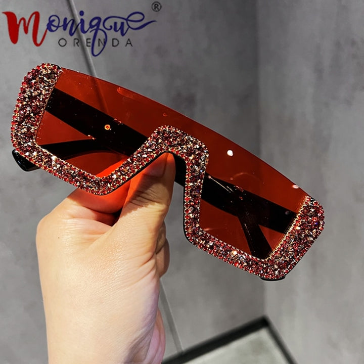 Monique Orenda Women's Semi Rim Square Acetate Frame UV400 Sunglasses 8248 Sunglasses Monique Orenda