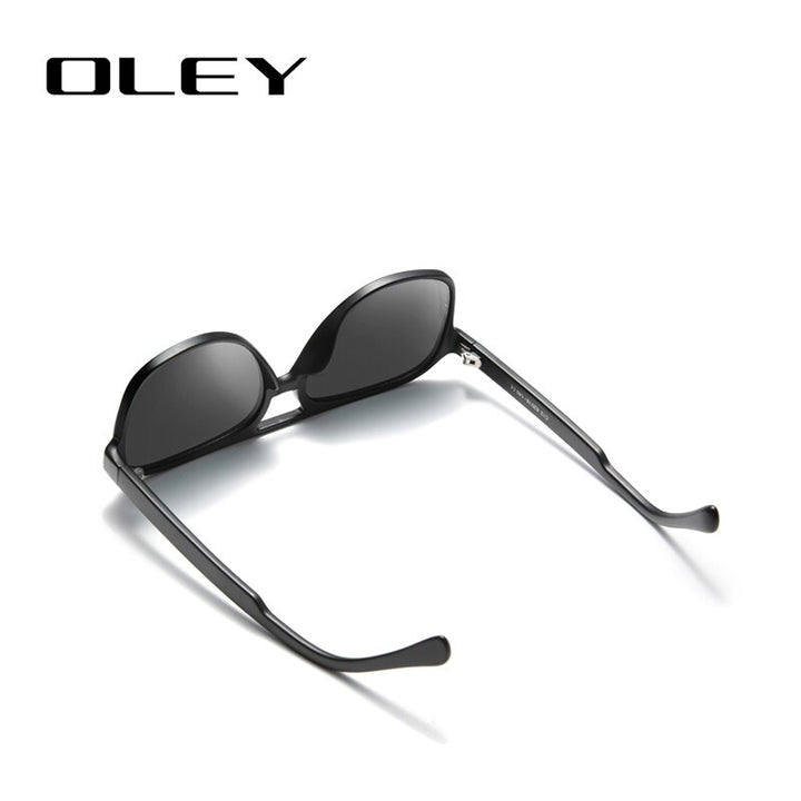 Oley Unisex Full Rim Round Acetate Titanium Frame Polarized Sunglasses Y7129 Sunglasses Oley   