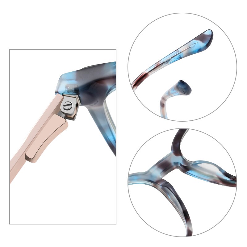 Zirosat Unisex Full Rim Square Acetate Eyeglasses Bj9203 Full Rim Zirosat