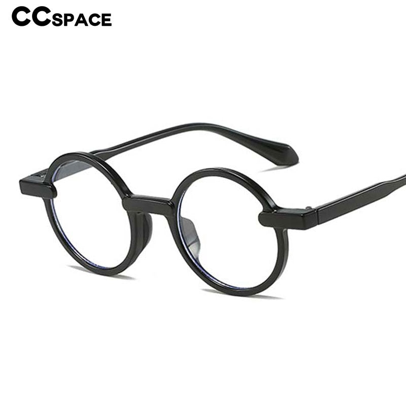 CCspace Unisex Full Rim Round Acetate Eyeglasses 55081 Full Rim CCspace