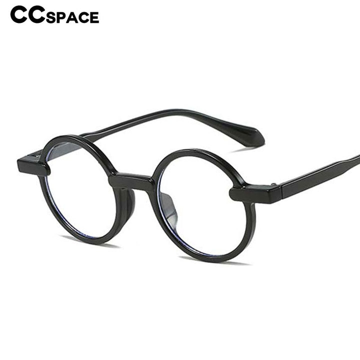 CCspace Unisex Full Rim Round Acetate Eyeglasses 55081 Full Rim CCspace