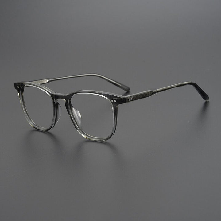 Gatenac Unisex Full Rim Round Square Acetate Eyeglasses Gxyj963 Full Rim Gatenac