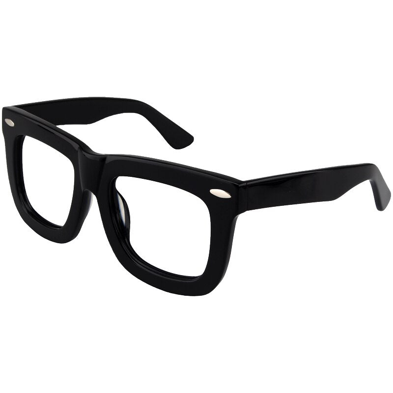 Cubojue Unisex Full Rim Thick Square Tr 90 Titanium Myopic Reading Glasses Reading Glasses Cubojue