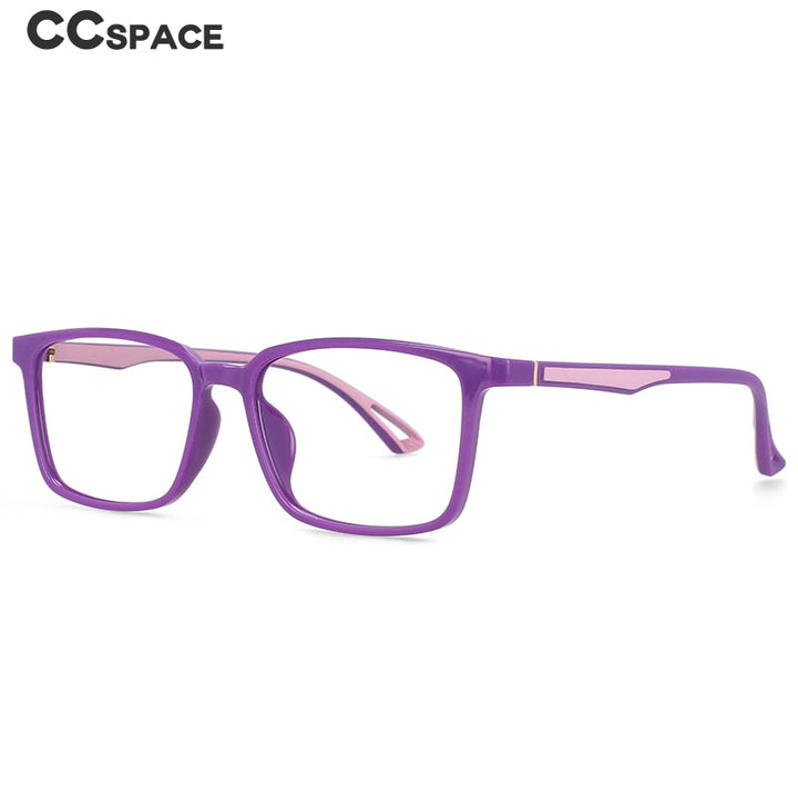 CCspace Unisex Full Rim Square Tr 90 Alloy Frame Eyeglasses 54368 Full Rim CCspace