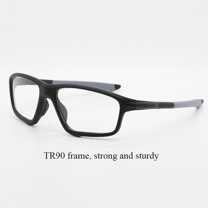Bclear Unisex Full Rim Irregular Square Tr 90 Titanium Sport Eyeglasses 9231 Full Rim Bclear