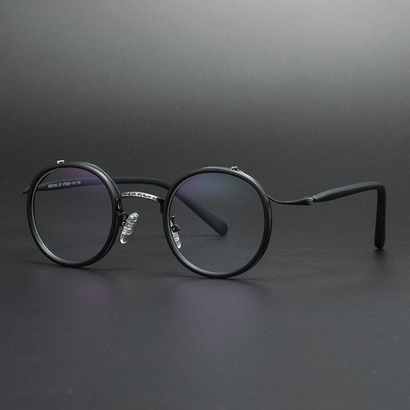 Cubojue Unisex Full Rim Round Tr 90 Titanium Reading Glasses 20G Reading Glasses Cubojue