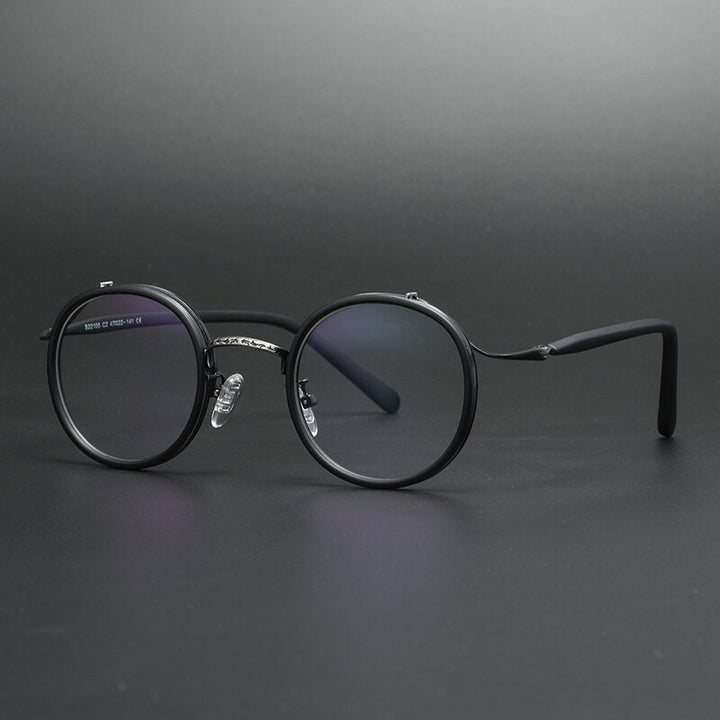 Cubojue Unisex Full Rim Round Tr 90 Titanium Reading Glasses 20G Reading Glasses Cubojue