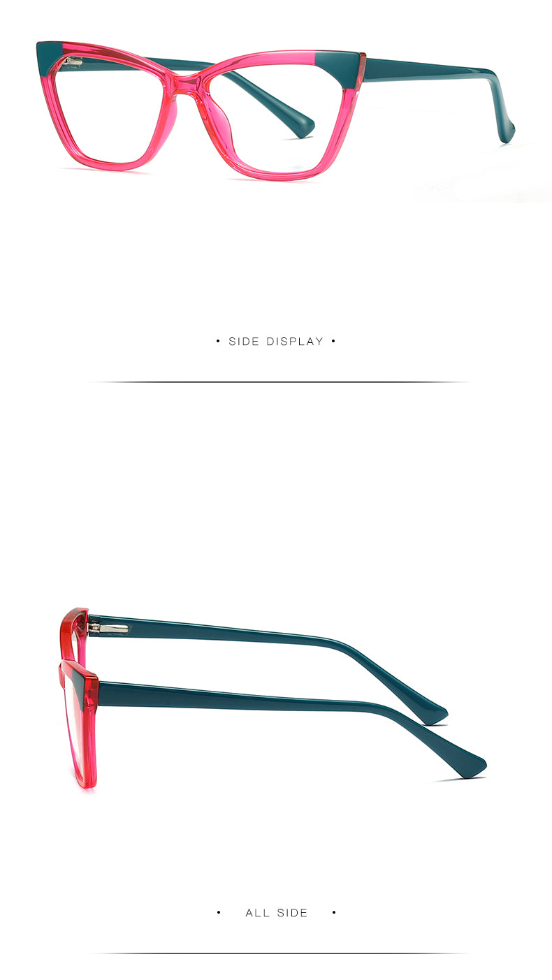 Gmei Women's Full Rim TR 90 Titanium Cat Eye Frame Eyeglasses 2040 Full Rim Gmei Optical