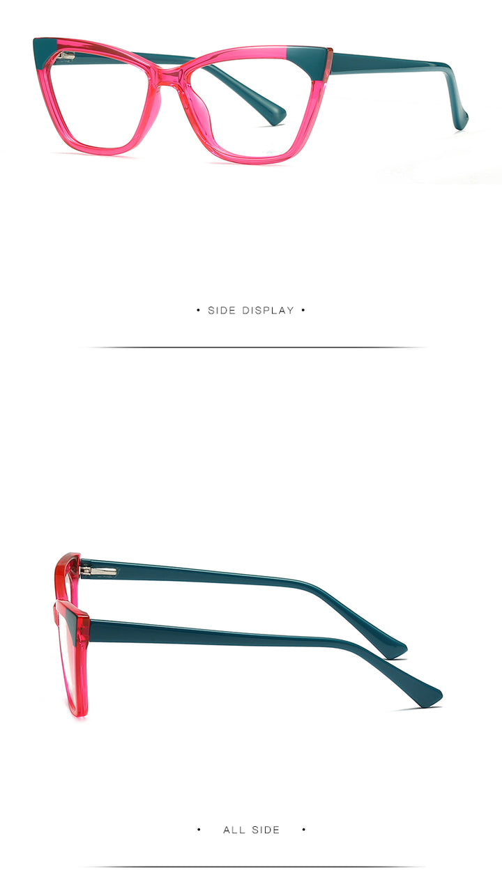 Gmei Women's Full Rim TR 90 Titanium Cat Eye Frame Eyeglasses 2040 Full Rim Gmei Optical