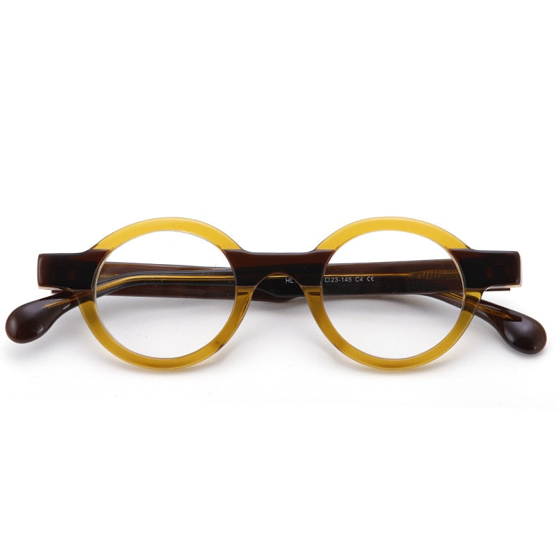 Muzz Unisex Full Rim Round Acetate Punk Frame Eyeglasses 56002 Full Rim Muzz 4