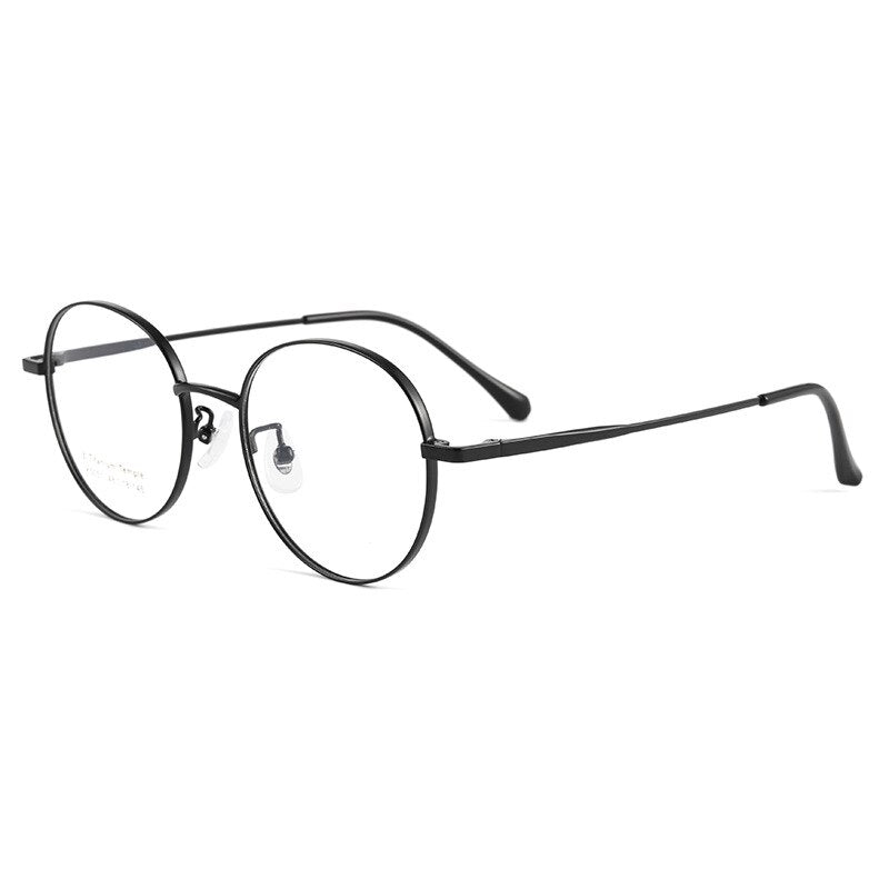 Handoer Men's Full Rim Round Square Titanium Eyeglasses K5051bsf Full Rim Handoer   