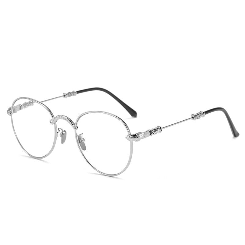 Hdcrafter Unisex Full Rim Oval Alloy Progressive Reading Glasses 9003 Reading Glasses Hdcrafter Eyeglasses
