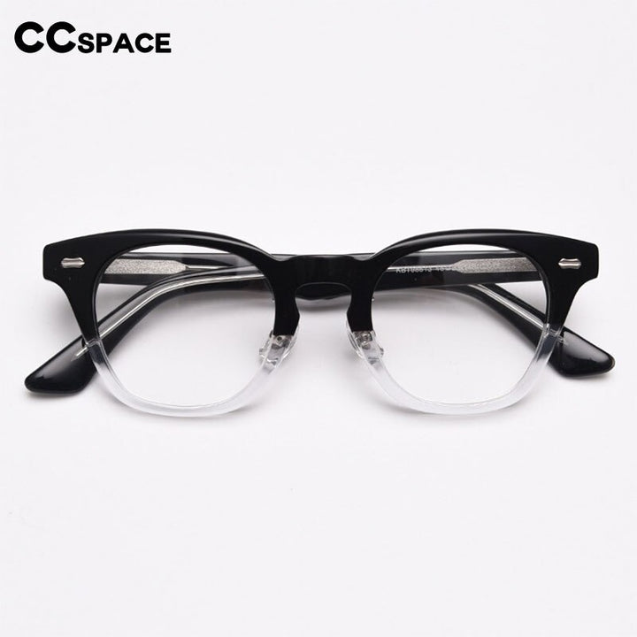 CCspace Unisex Full Rim Square Acetate Fiber Eyeglasses 55683 Full Rim CCspace
