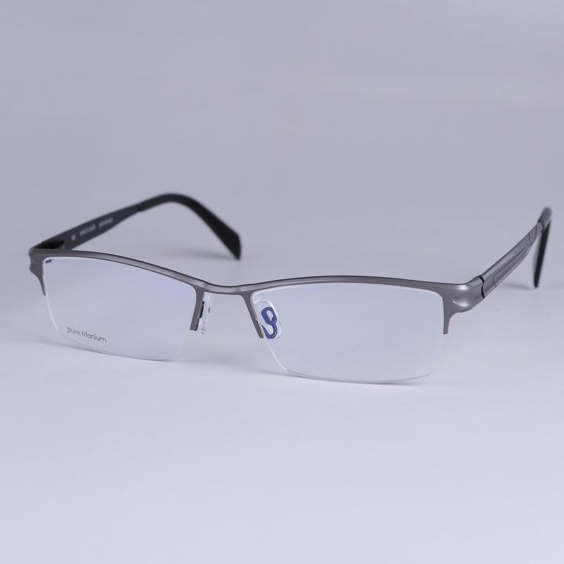 Oveliness Men's Semi Rim Square Titanium Eyeglasses 36027 Semi Rim Oveliness Default Title