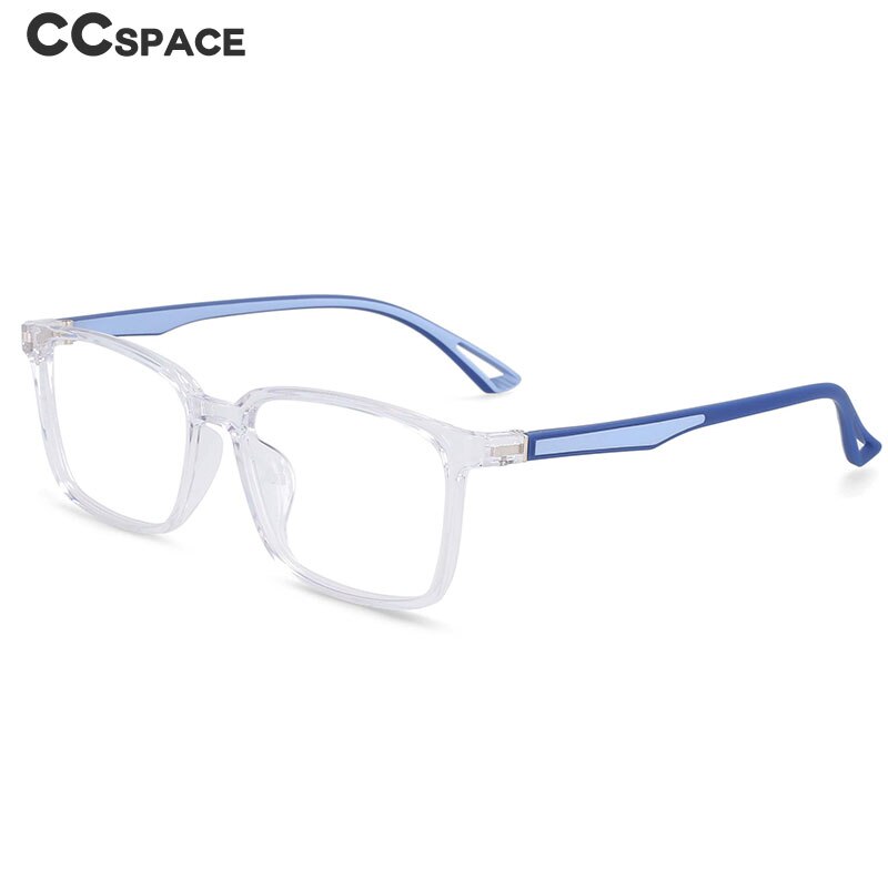 CCspace Unisex Full Rim Square Tr 90 Alloy Frame Eyeglasses 54368 Full Rim CCspace