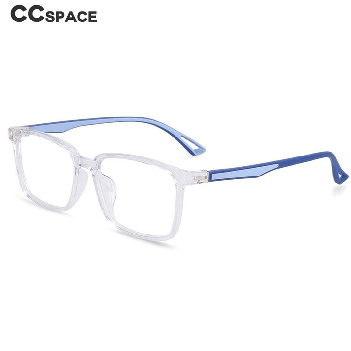 CCspace Unisex Full Rim Square Tr 90 Alloy Frame Eyeglasses 54368 Full Rim CCspace